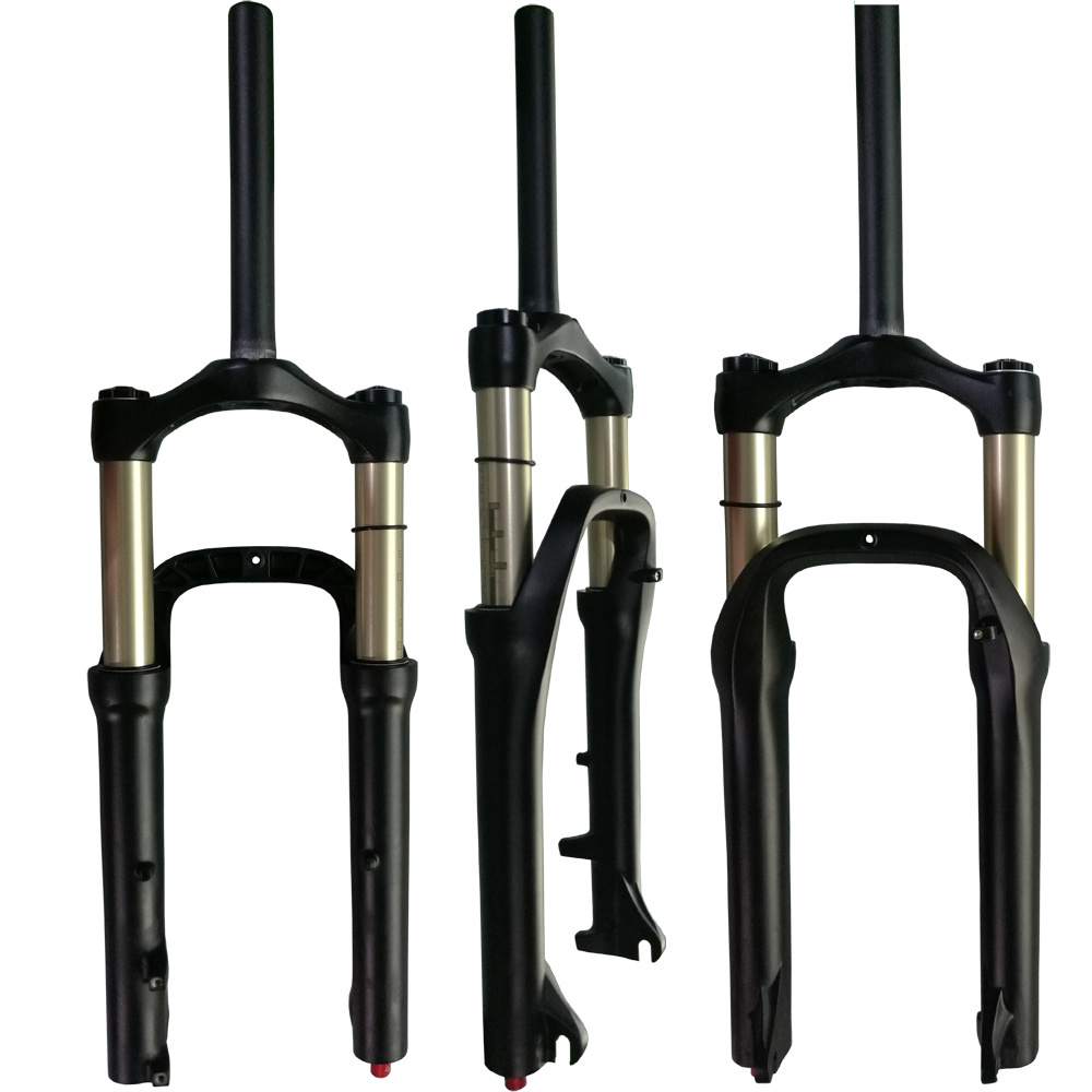 Titanium color stanchions bicycle fork 20*4.0 with air suspension