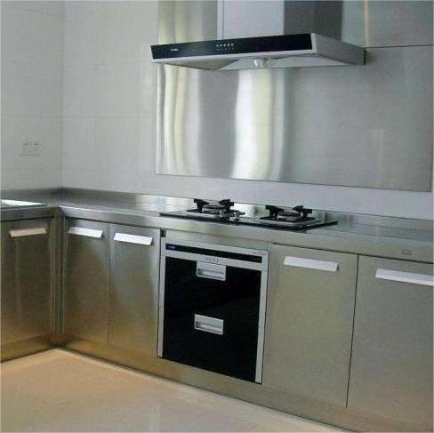 Freestanding High Gloss Cabinet Modern 304 Stainless Steel Kitchen Cabinet