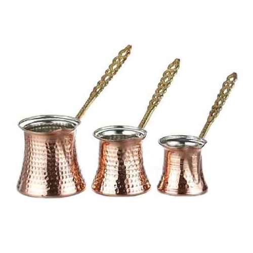 Coffee Tea maker Pots Pure Brass Arabic Greek Gift Items Set in Handicraft Turkish Coffee Pot Stovetop Engraved