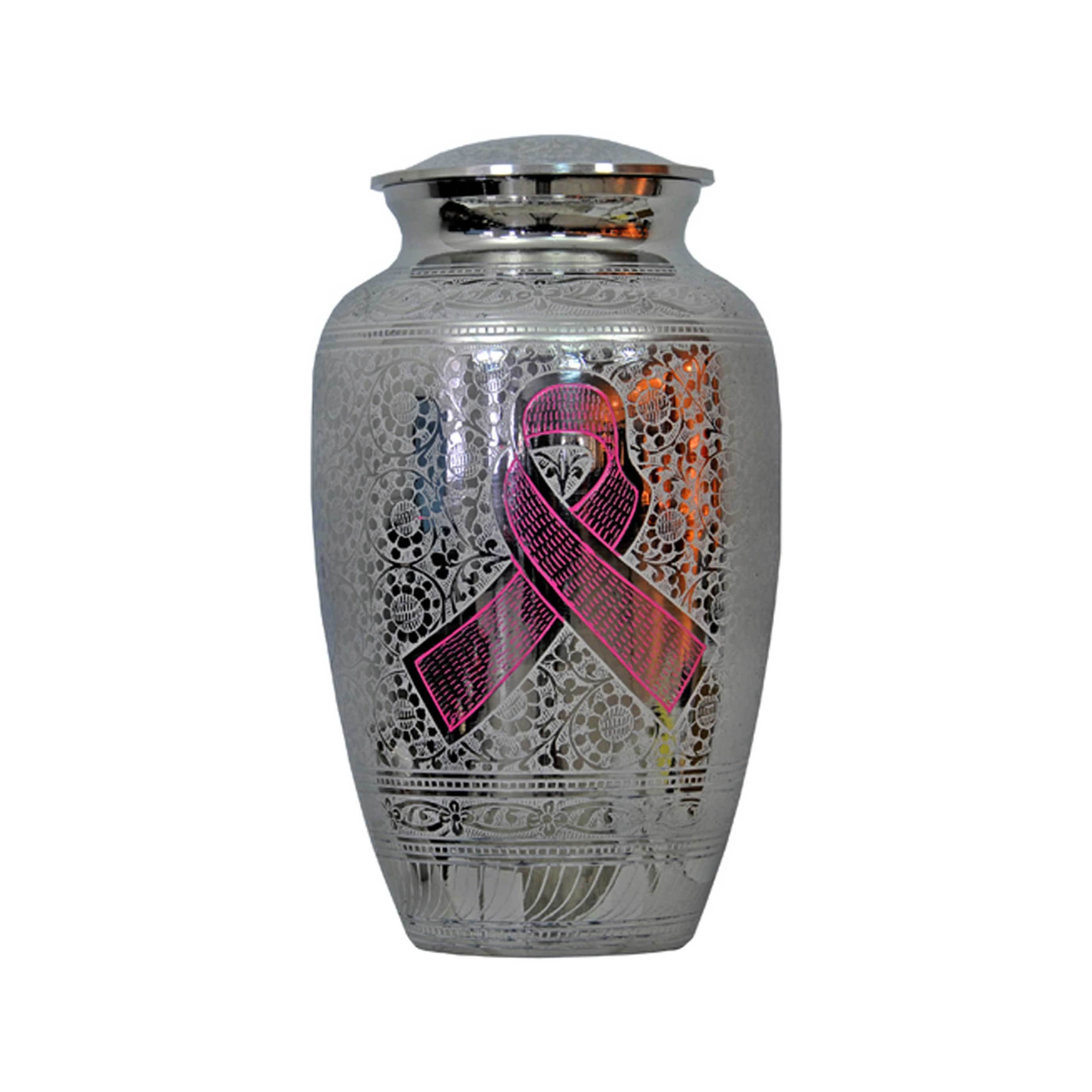 Ceremony American Style White And Pink Engraved New Classic Adult Cremation Urn for Ashes Funeral Supplies