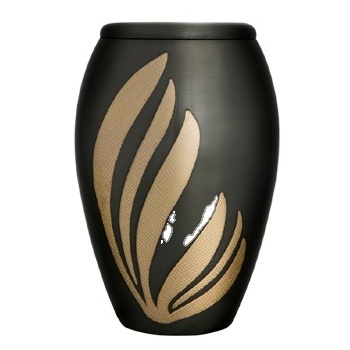 Cremation Urns With Black Color Classic Engraved Butterfly Urn in Gold japanese urns