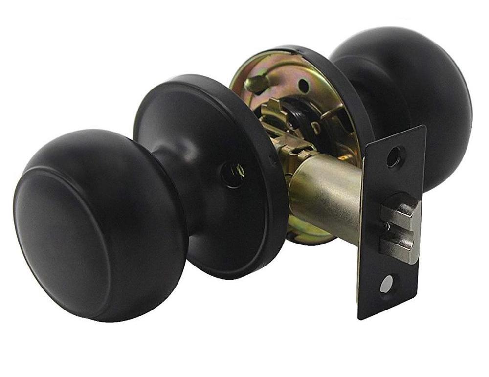 China USA north america house home stainless steel ball matte black bronze interior knob door lock key set entrance knob key