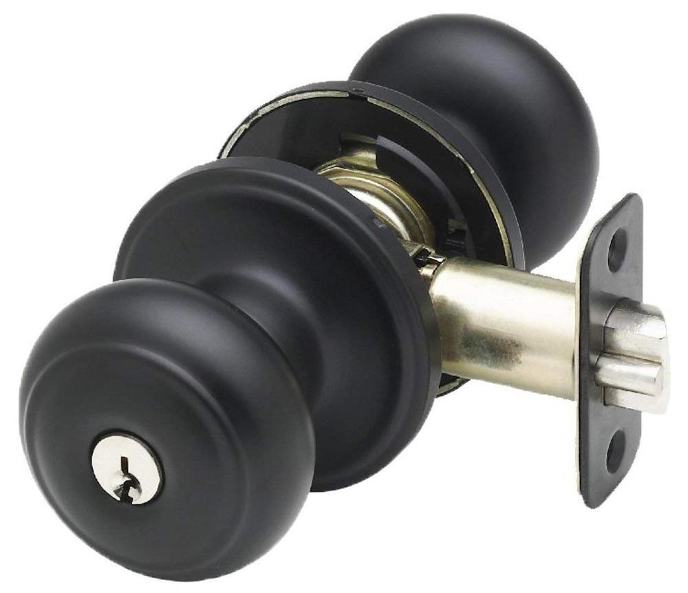 China USA north america house home stainless steel ball matte black bronze interior knob door lock key set entrance knob key