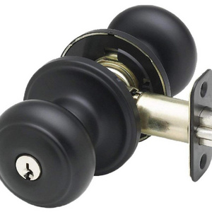 China USA north america house home stainless steel ball matte black bronze interior knob door lock key set entrance knob key