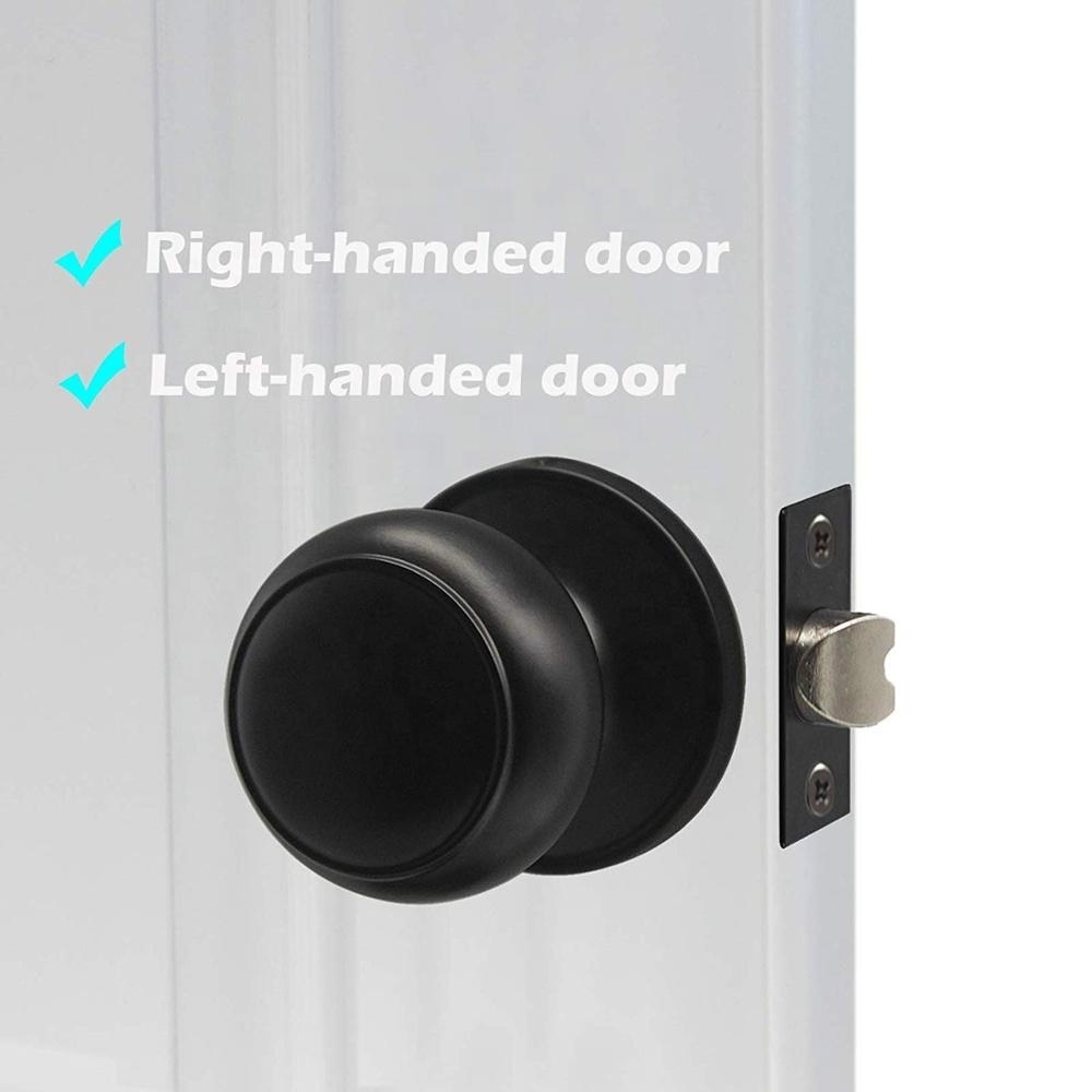 closet door lock round ball stainless steel passage lock set matte black passage knob door knob lock set passage door knob black