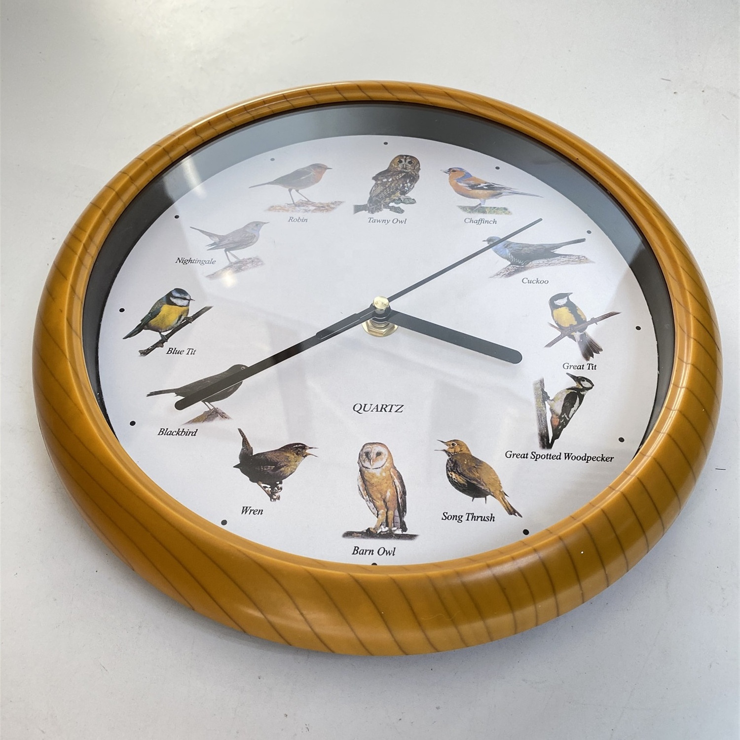 New Design Home Decoration Wall Clock Enjoy 12 Seconds of Bird With Call Song from 12 favourite birds singing