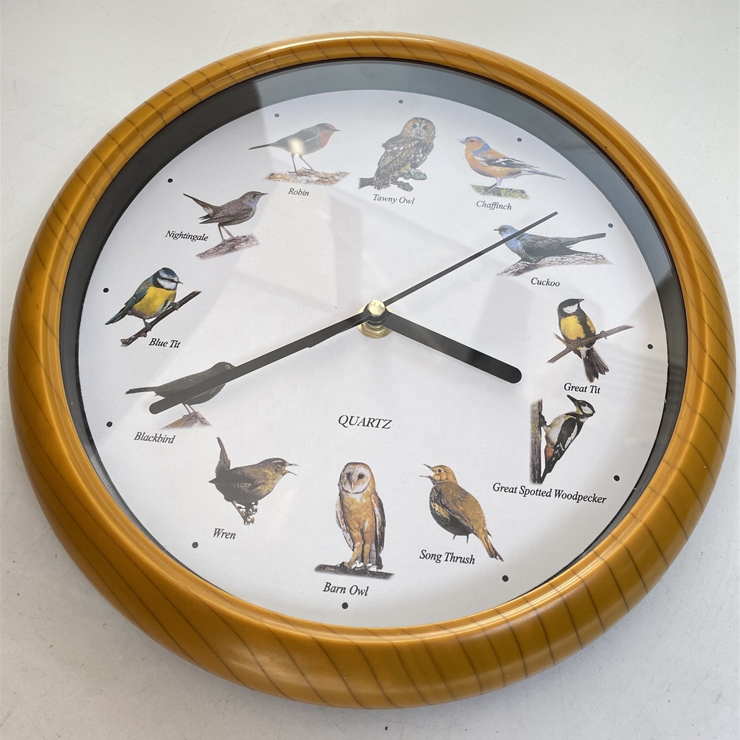 New Design Home Decoration Wall Clock Enjoy 12 Seconds of Bird With Call Song from 12 favourite birds singing