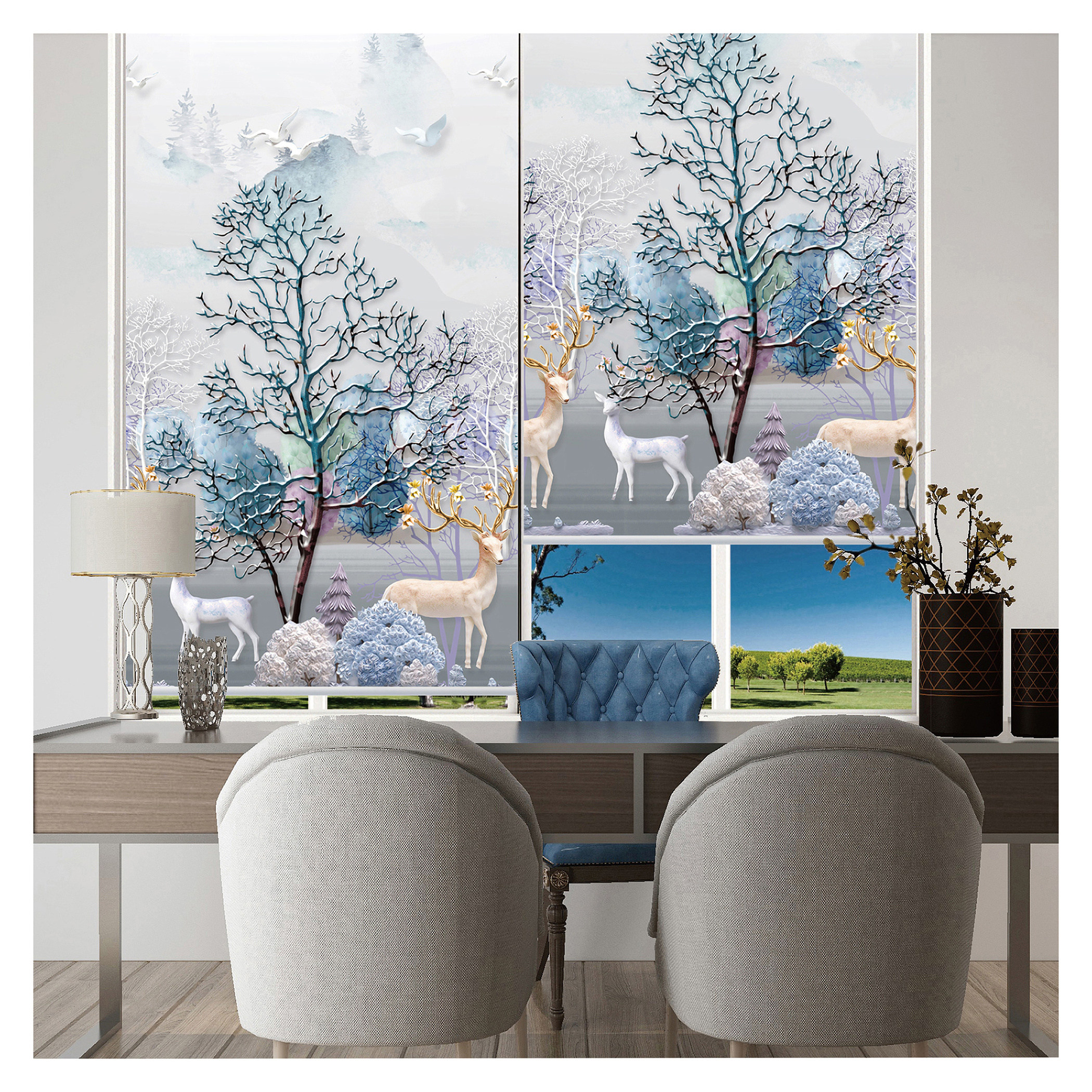 Wholesale price window product 3D printed digital printing roller blinds