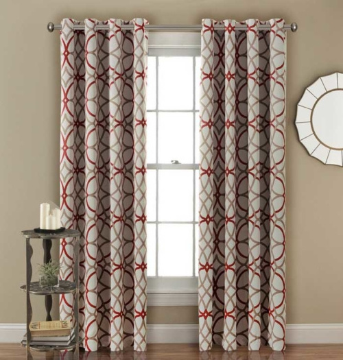 European Style Elegant Printed Fabric Curtains For Living Room