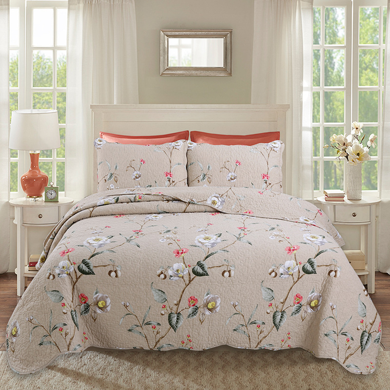 Hot Sale Wholesale Luxury hawaii quilt  bedspread cubrecamas quilt jaipur printed quilts