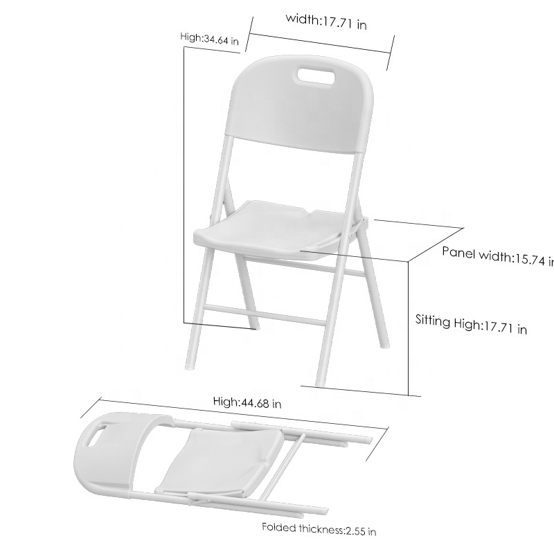 Hot Sale 47*51*88cm  Folding Chair Computer Training Conference Dining Chair Office Plastic Chair