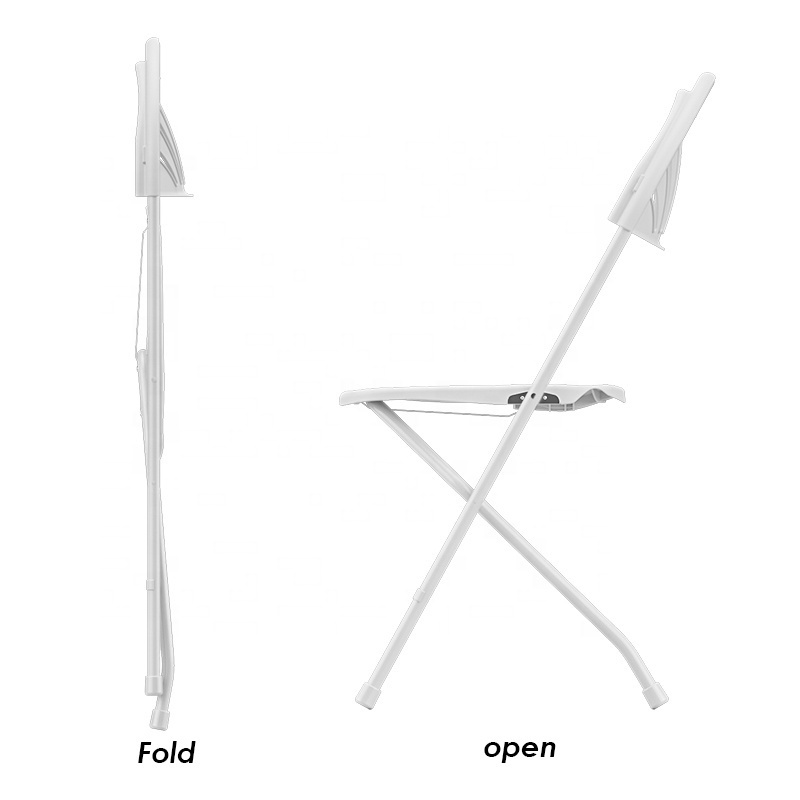 Benjia Factory Hot Sale Wholesale 45*45*80CM Plastic White Folding Chair for Events