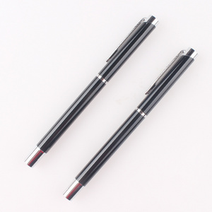 Luxury Wholesale Slim Metal Gel Pen With Custom Logo Parker Black Ink Fillable Refill