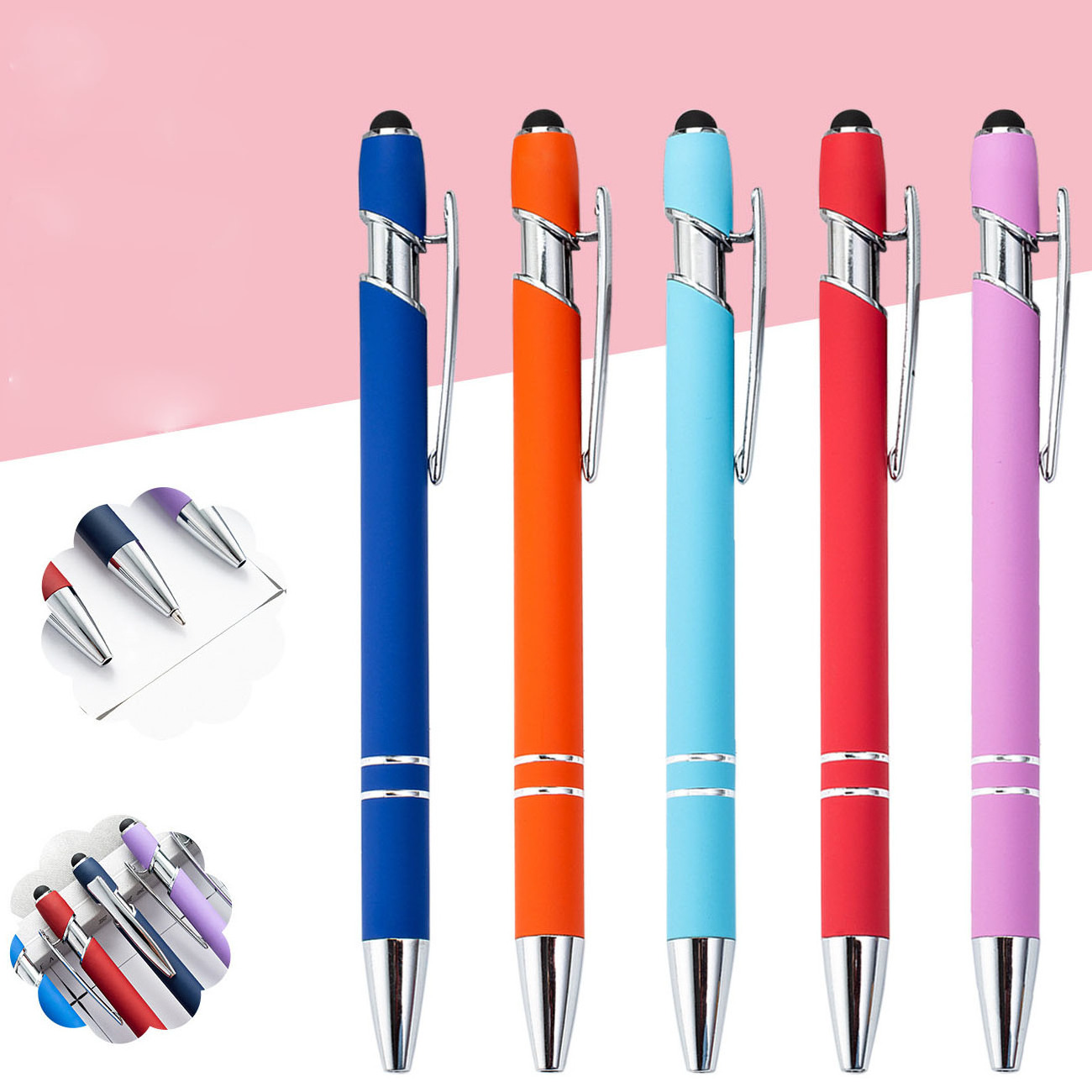 Promotion Cheapest Multifunction Stylus Ball Pen With Custom Logo Soft Touch Screen For Mobile Phone