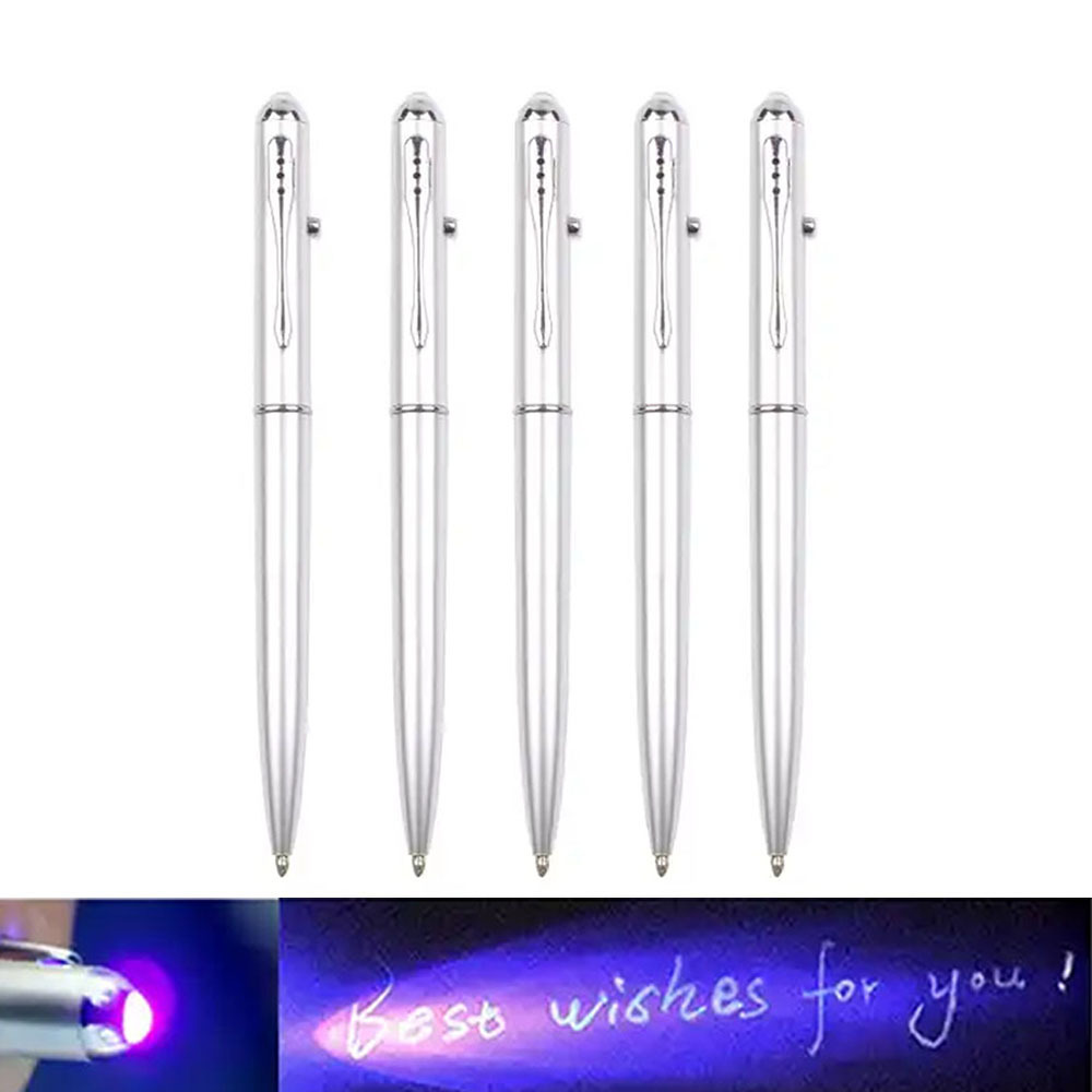 Promotional Led UV Light Magic Spy Cheating Pen With Secret Invisible Ink For Kids Children