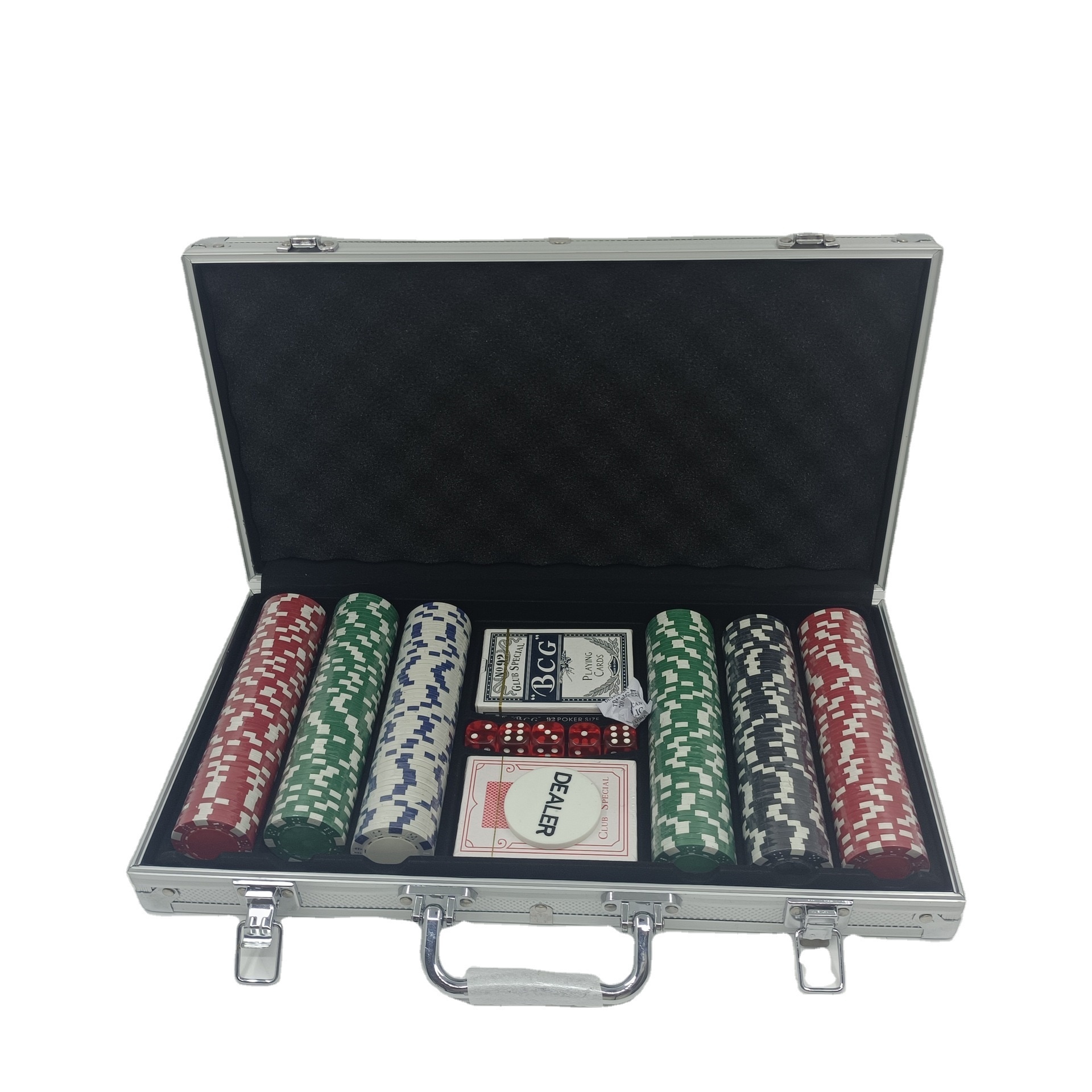 Casino Games Poker Chips Game Set In Aluminum Case Table Gambling Poker Chips Set 300pcs