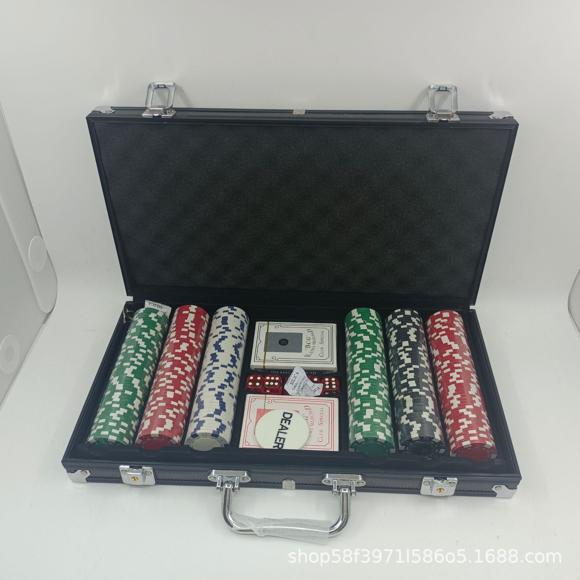 Casino Games Poker Chips Game Set In Aluminum Case Table Gambling Poker Chips Set 300pcs