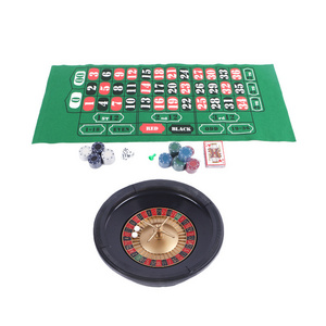 16 Inch Roulette Entertainment Toy Board Game Casino Turntable Poker Chip Dice Roulette Game