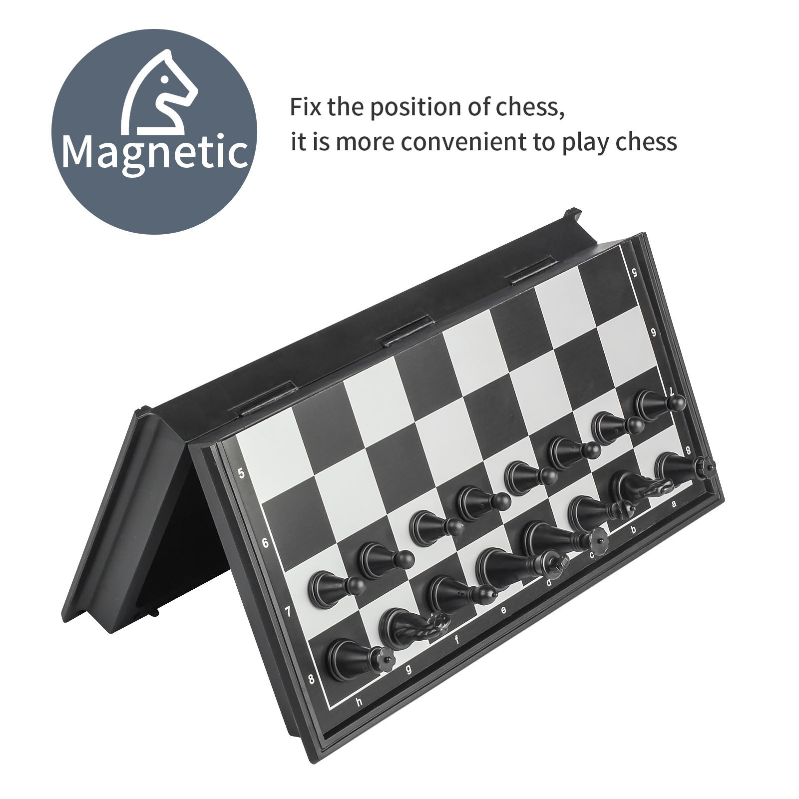 Magnetic Chess game set International Chess With Folding Board Plastic Chess game set for travel