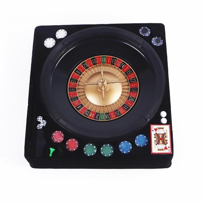 16 Inch Roulette Entertainment Toy Board Game Casino Turntable Poker Chip Dice Roulette Game