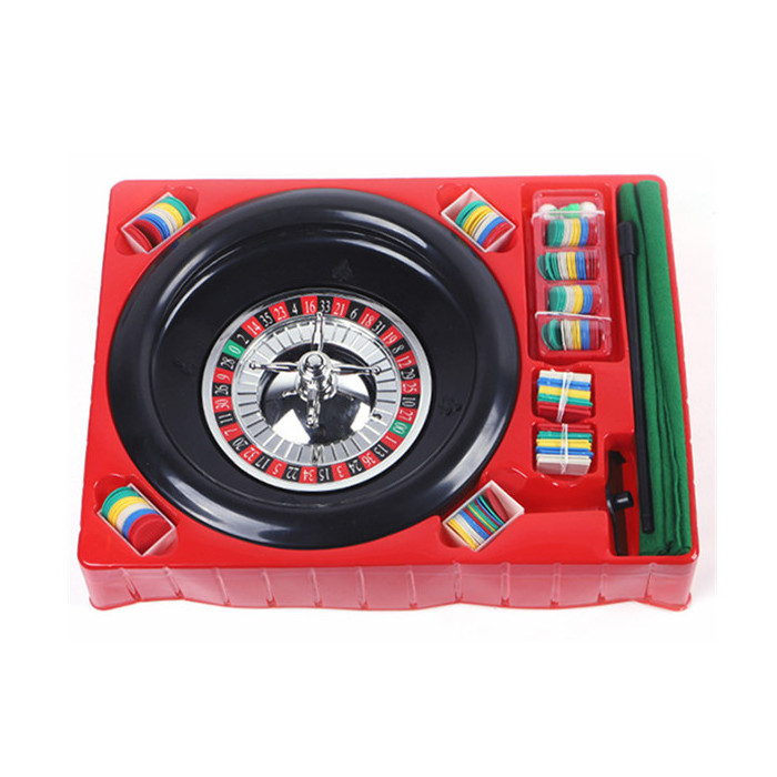 10.6 Inch Russian Roulette Toy Board Game Casino Turntable Poker Chip Dice Roulette Game