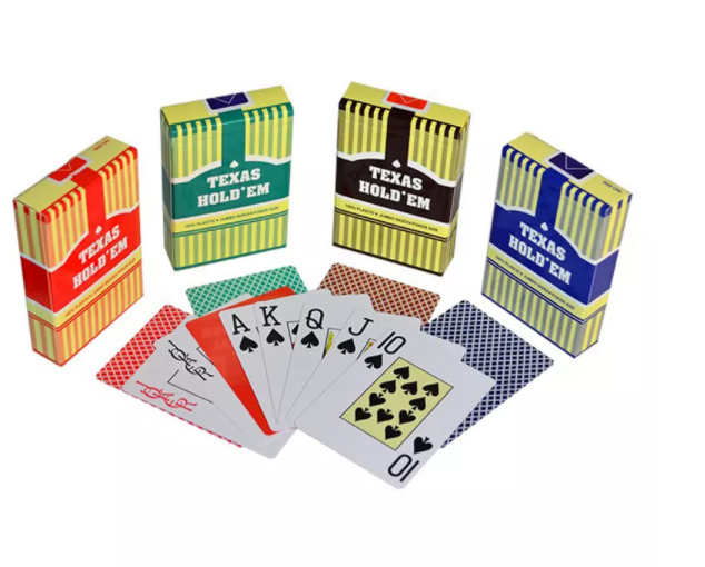 exas Hold'em 100% PVC Plastic playing card Family game poker cards Waterproof poker for Board games