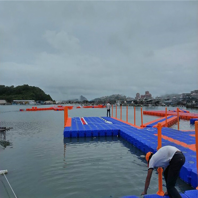 Modular blocks floating jetty cubes boat dock plastic floating platform bridge walkway float dock with accessories