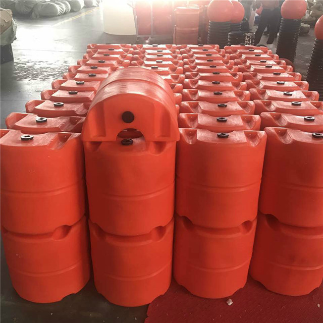 UV resistant marine polyethylene dredging project floater hose pipe floats plastic floating buoy hose float warning pipeline