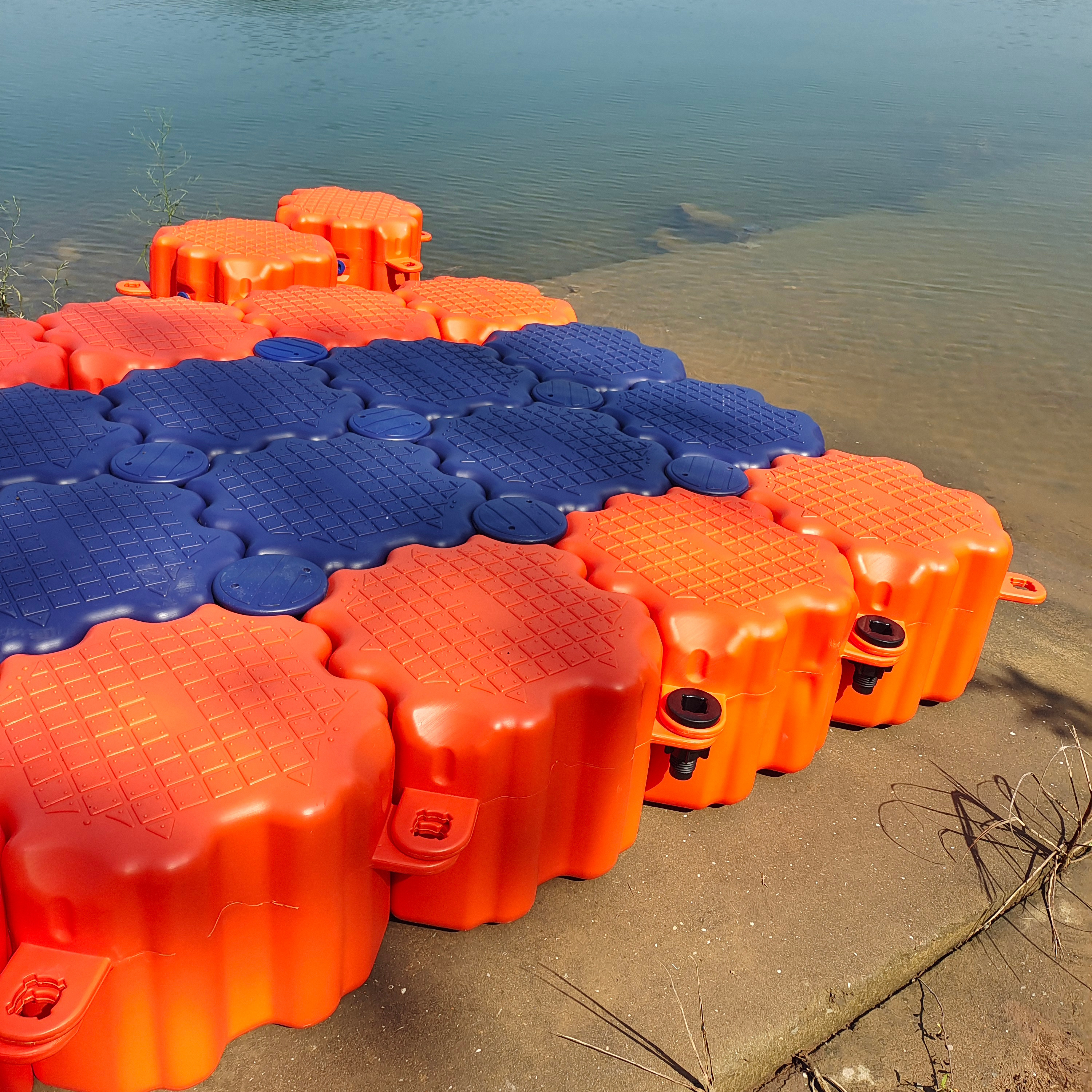 Blowing molding marine sea jet ski boat lift dock plastic cube jetty floating dock blocks