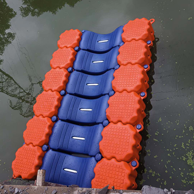 Multi purpose marina plastic pontoon cube floating dock surf the waves floating bridge for walking platform