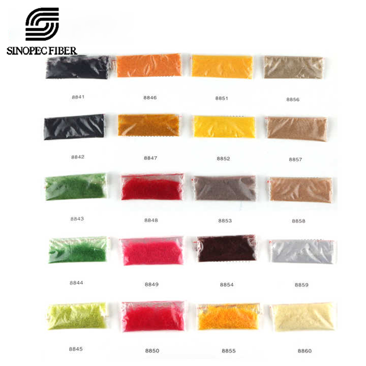 100% Nylon 66 Flock Fiber 5mm 7mm 10mm Bright For Faux Fur Fabric