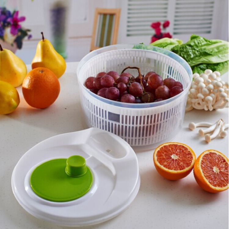 Wholesales Cheap Large Plastic Manual Vegetable and Fruit Spinner Salad Spinner