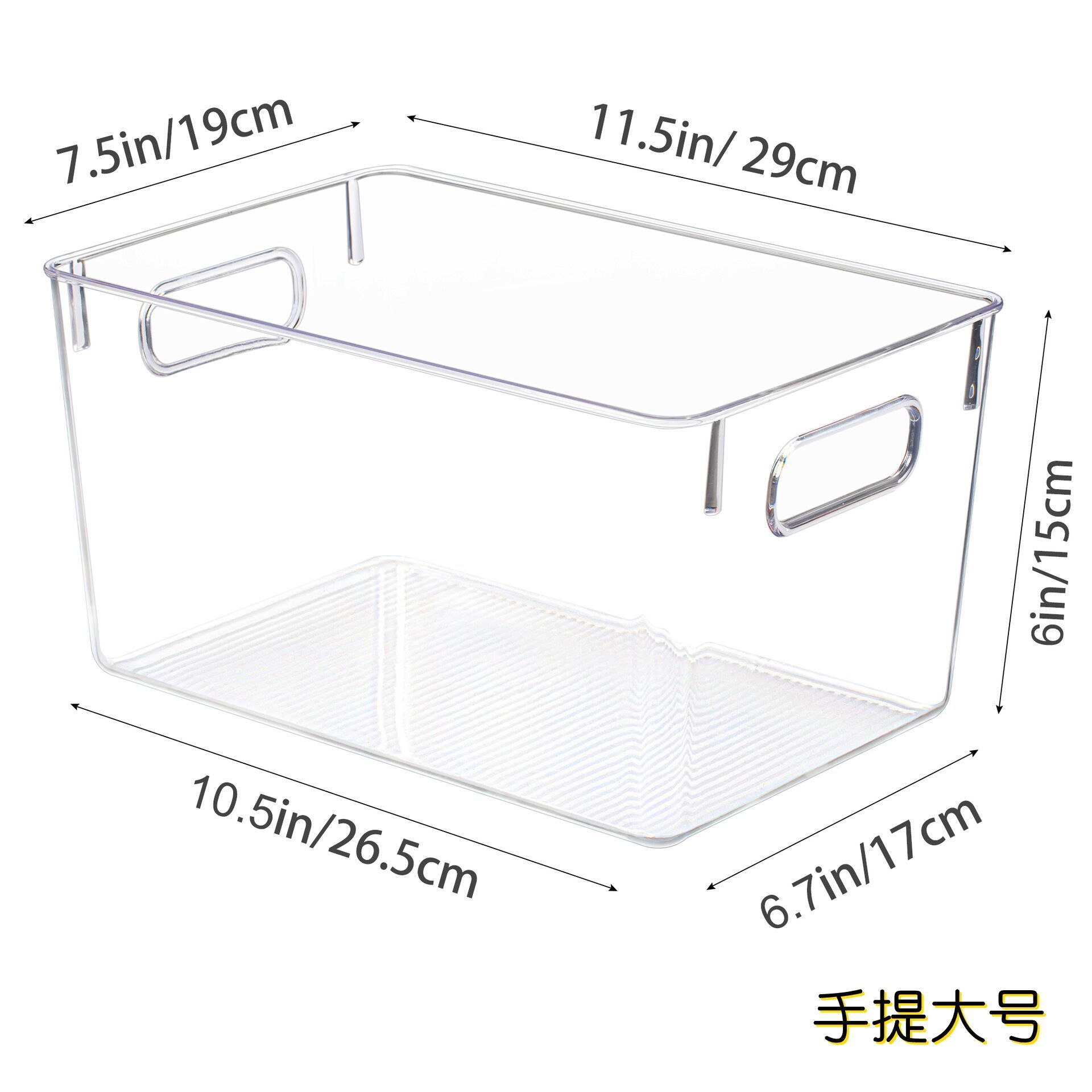 M & L size Fridge Bins High Quality Transparent PET Fridge Organizer