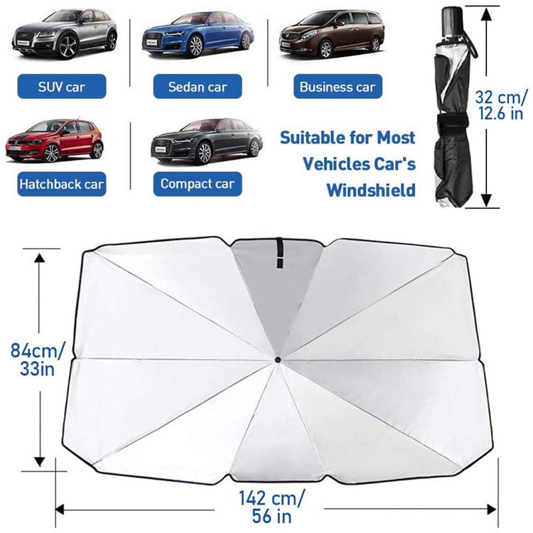 Best Business Gift Car Sun Shade Protector Parasol Auto Front Window Sunshade Covers Car Sun Windshield Protection umbrella