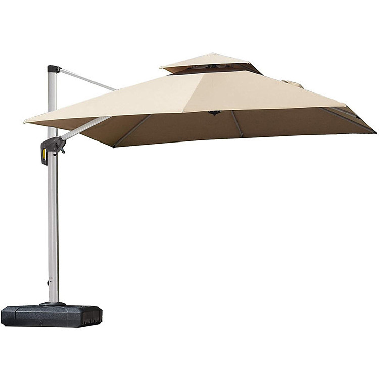 Windproof Offset Large Cantilever Patio courtyard umbrellas & bases