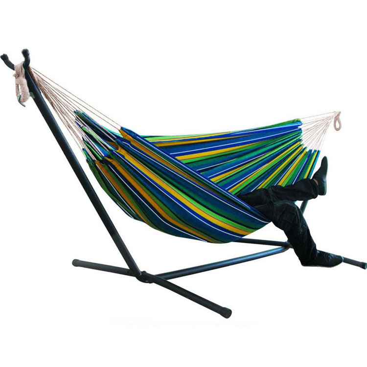 Hot Sale Outdoor Portable Lightweight Free Standing Hanging Double Hammock Chair With Stand