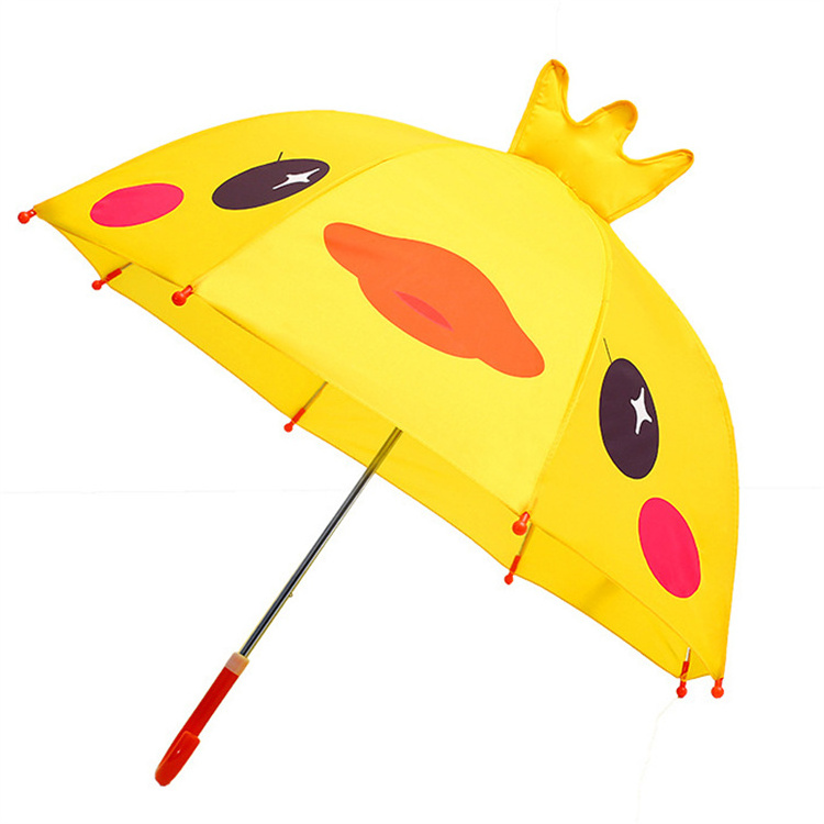 Cute Cartoon animation creative straight 3D  kids umbrella For boys girls