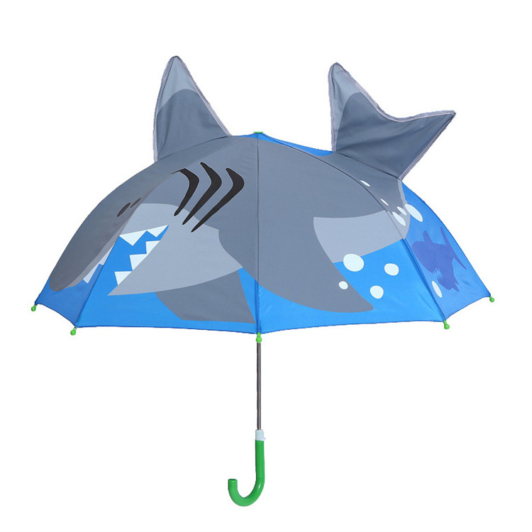 Cute Cartoon animation creative straight 3D  kids umbrella For boys girls