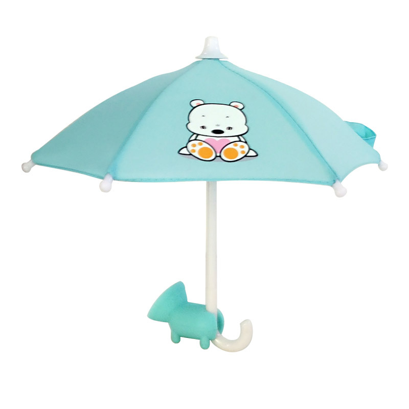 New Arrival 2022 Custom Small Phone Mini Umbrella With Suction Cup Stand