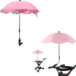 Outdoor Manual Open Clamp-on Shade Clip Umbrella For Baby Stroller Portable Compact Chair Umbrella