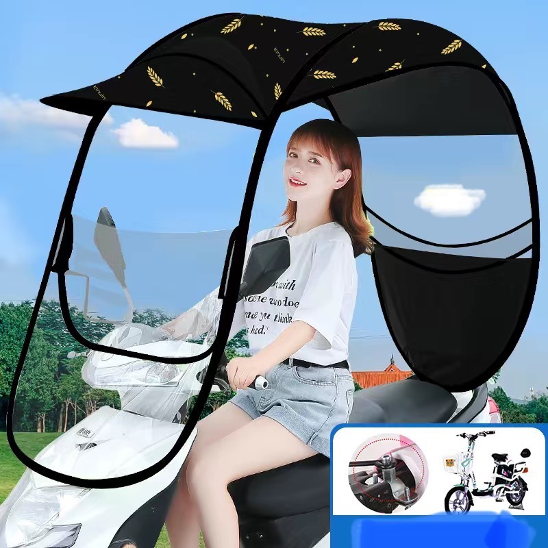 Motorcycle umbrella window design sunscreen rain canopy