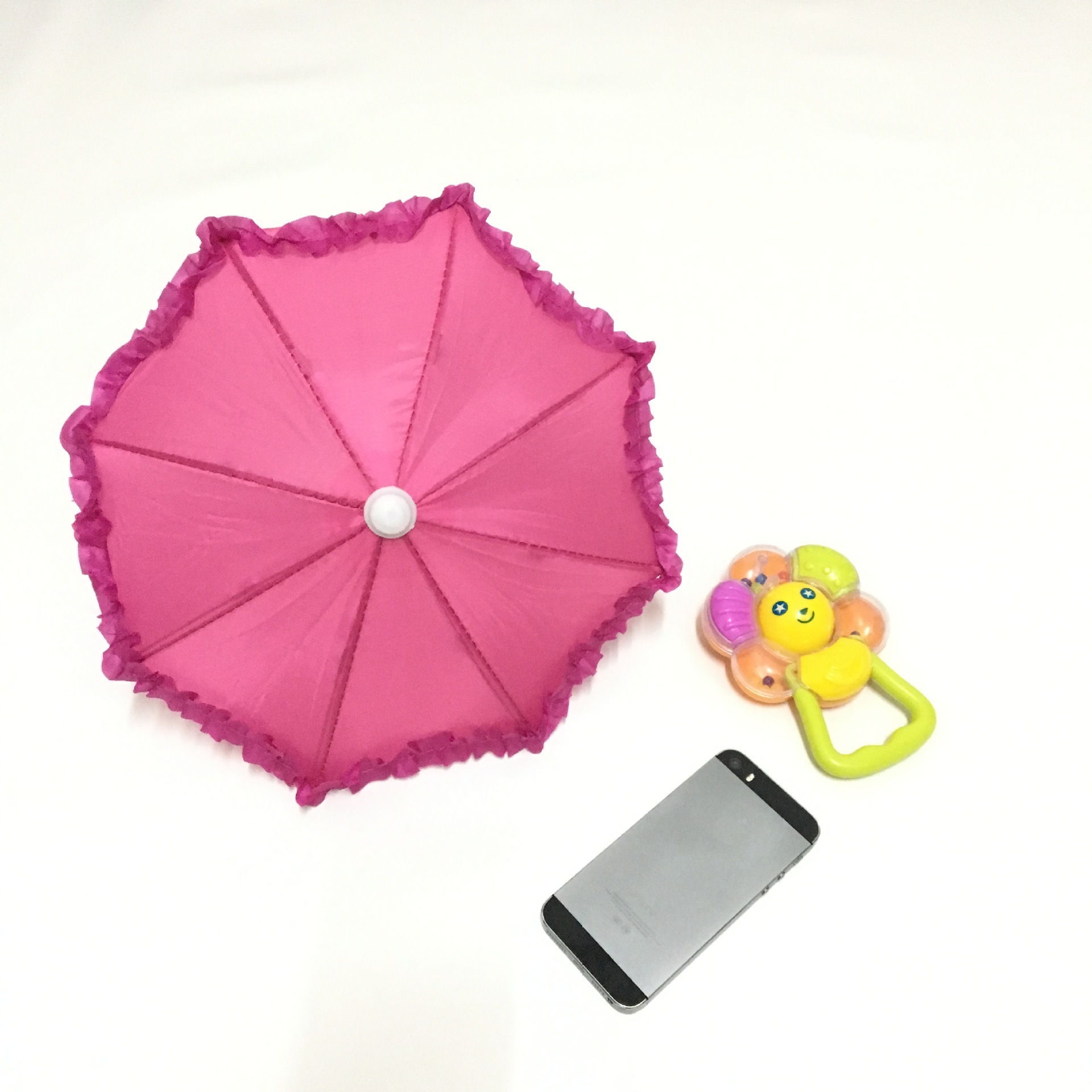 Children's cute wave Dot Umbrella Straight Stick Umbrella J handle Lace umbrella