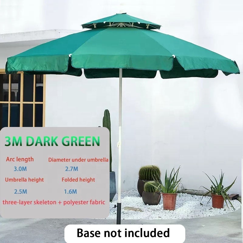 Outdoor Furniture Garden Double Canopy Umbrella Large Parasol 3m Patio Parasol Economic Umbrellas For Beach