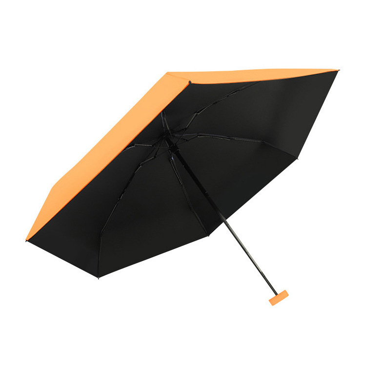 Factory Custom With Logo Mini Capsule Umbrella Manual Uv Protection Lady Compact Small Folding Umbrella