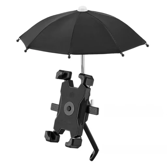 Outdoor cycling electric bike riding rain and sun protection mobile phone navigation bracket small umbrellas for 8 ribs