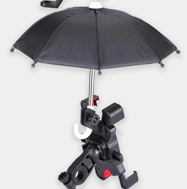 Outdoor cycling electric bike riding rain and sun protection mobile phone navigation bracket small umbrellas for 8 ribs