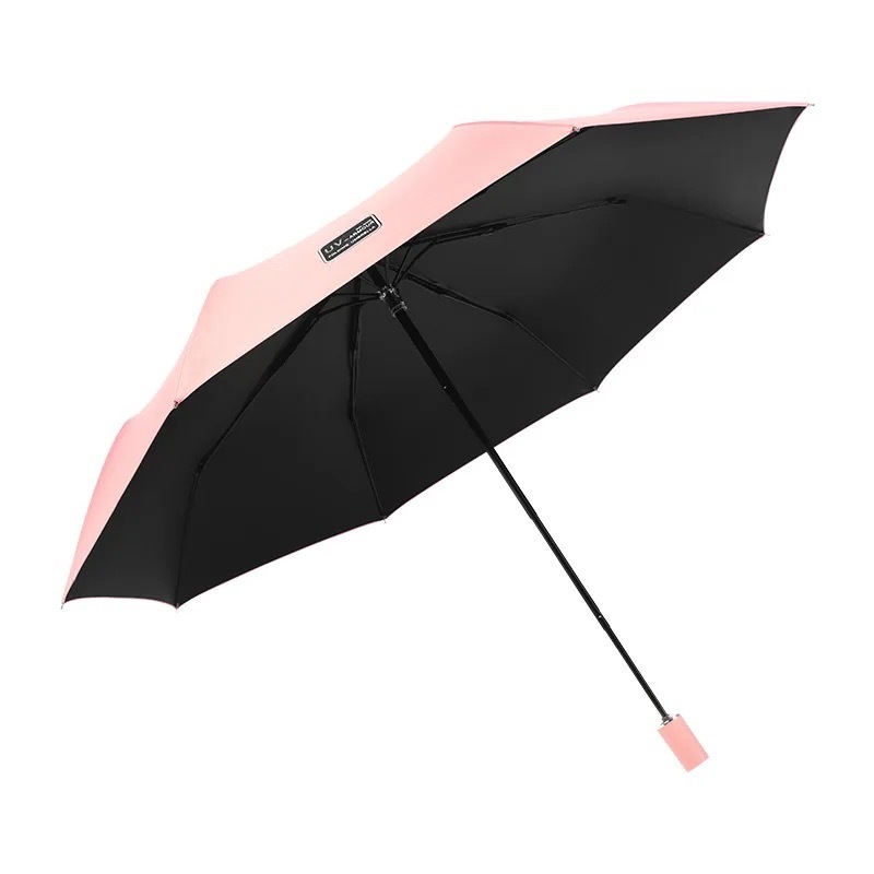 Factory Wholesale custom manual Umbrella Windproof small 3 Folding uv sun parasol Umbrellas for Rain Umbrella with logo print