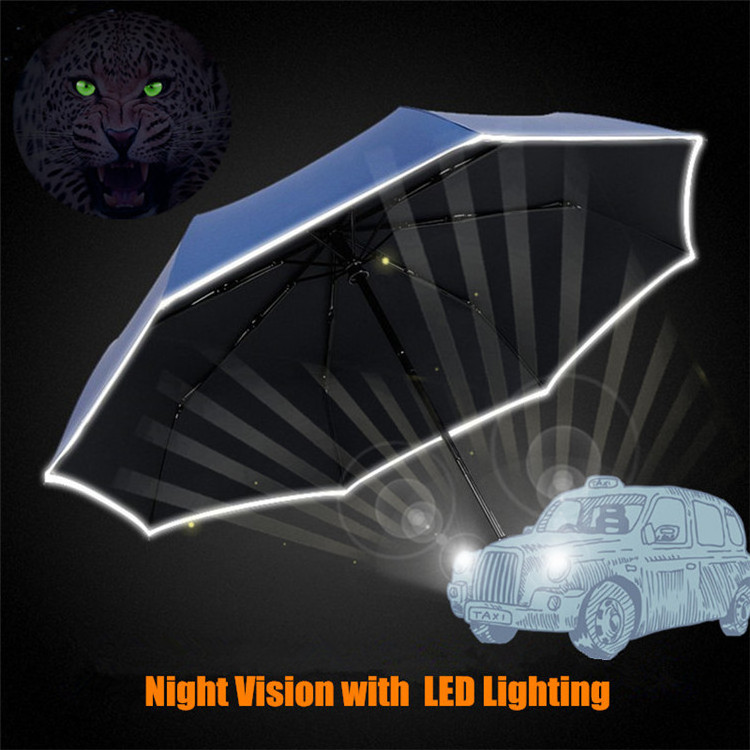 Fashionable Automatic Handheld Led Umbrella Light,Reflective Umbrella