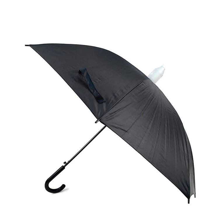 Auto Open Black Canopy No Drip Rain Umbrella With Telescopic Plastic Cover Drip