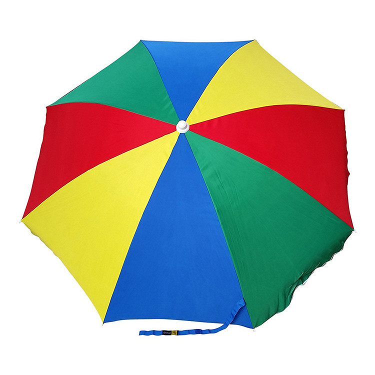 Rainbow color promotion sun umbrella outdoor beach umbrella